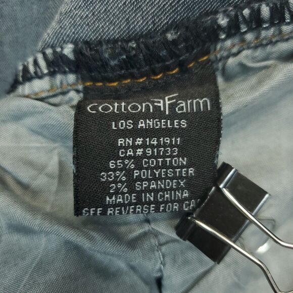 Cotton Farm Skinny Jeans Women 20 Mid Rise Blue Stretch Dark Wash 5 Pockets - Picture 10 of 13